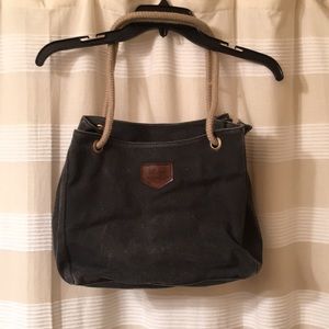 Dark grey canvas bag